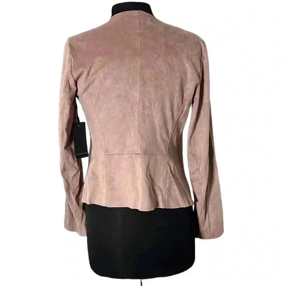 Forever 21 Open Front Waterfall Faux Suede Jacket Size S - Picture 3 of 5